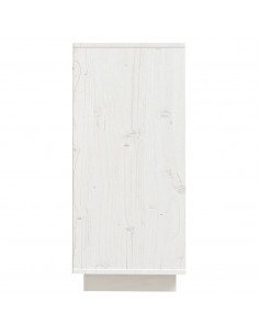 Credenza Bianca 60x34x75 cm in Legno Massello di Pino