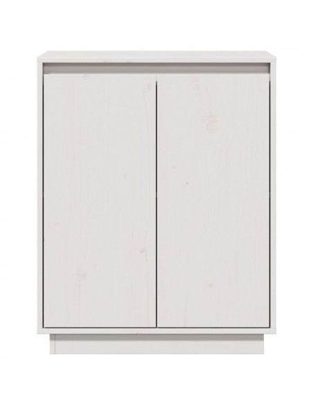 Credenza Bianca 60x34x75 cm in Legno Massello di Pino