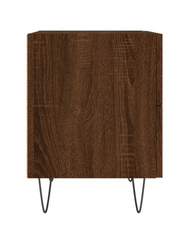 Comodini 2 pz Rovere Marrone 40x35x47,5 cm in Legno Multistrato