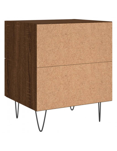 Comodini 2 pz Rovere Marrone 40x35x47,5 cm in Legno Multistrato