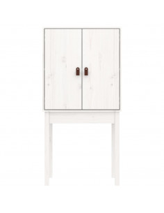 Credenza Bianca 60x40x120 cm in Legno Massello di Pino