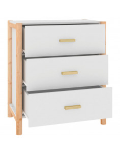 Credenza Bianca 62x38x70 cm in Legno Multistrato