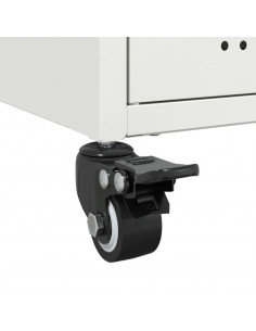 Credenza Bianca 68,5x39x72 cm in Acciaio Laminato a Freddo