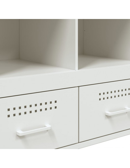Credenza Bianca 68x39x101,5 cm Acciaio Laminato a Freddo