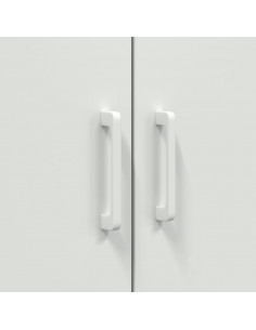 Credenza Bianca 68x39x113 cm in Acciaio