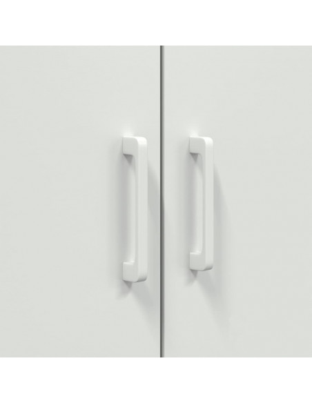 Credenza Bianca 68x39x113 cm in Acciaio