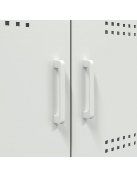 Credenza Bianca 68x39x113 cm in Acciaio