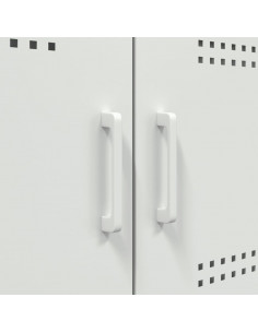 Credenza Bianca 68x39x113 cm in Acciaio