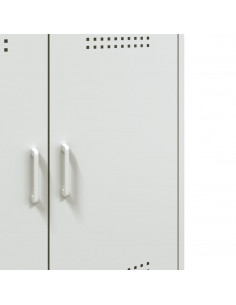 Credenza Bianca 68x39x79 cm in Acciaio