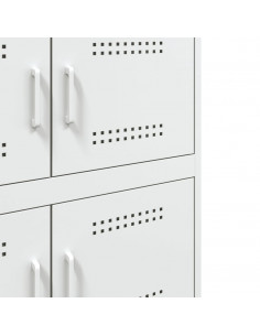 Credenza Bianca 68x39x79 cm in Acciaio