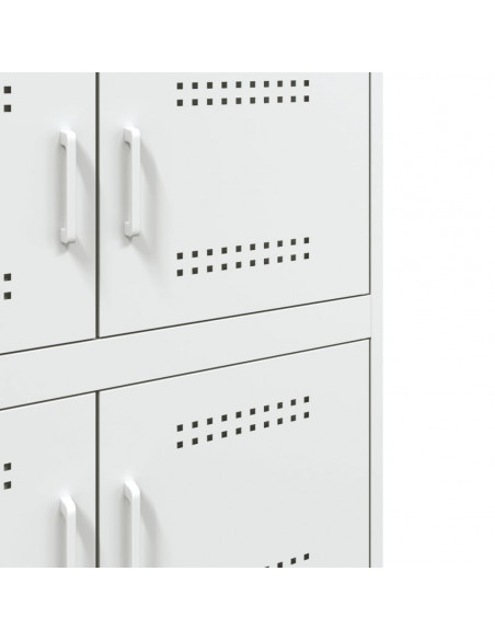 Credenza Bianca 68x39x79 cm in Acciaio