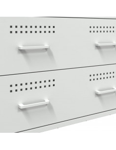 Credenza Bianca 68x39x89 cm in Acciaio