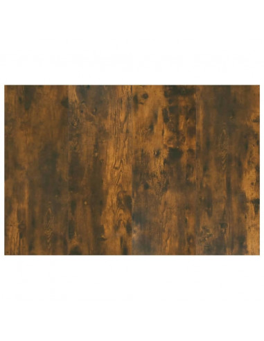 Testiera Letto con Comodini in Legno Multistrato Rovere Fumo