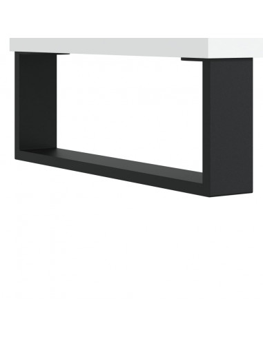 Credenza Bianca 69,5x34x180 cm in Legno Multistrato