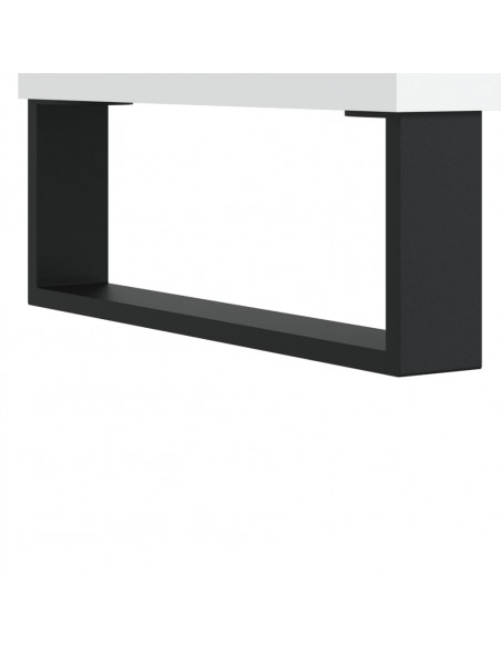 Credenza Bianca 69,5x34x180 cm in Legno Multistrato