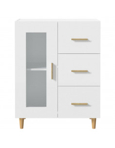 Credenza Bianca 69,5x34x90 cm in Legno Multistrato