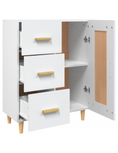 Credenza Bianca 69,5x34x90 cm in Legno Multistrato