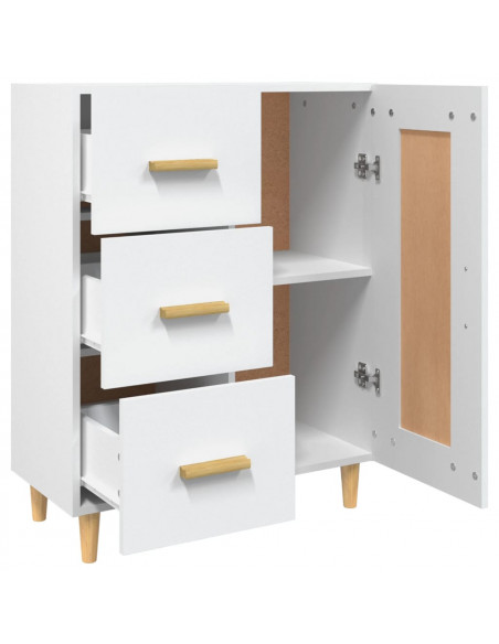 Credenza Bianca 69,5x34x90 cm in Legno Multistrato