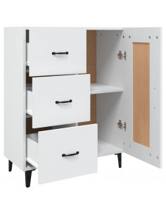 Credenza Bianca 69,5x34x90 cm in Legno Multistrato