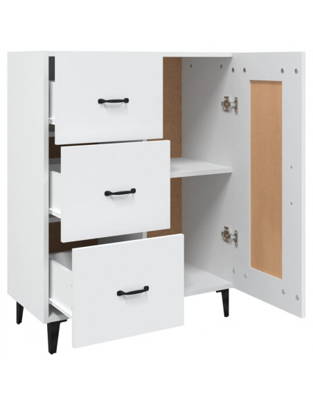 Credenza Bianca 69,5x34x90 cm in Legno Multistrato