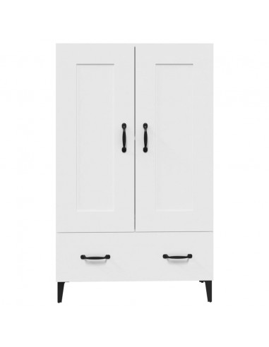 Credenza Bianca 70x31x115 cm in Legno Ingegnerizzato