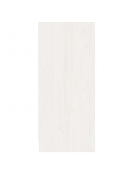 Credenza Bianca 70x33x76 cm in Legno Massello di Pino