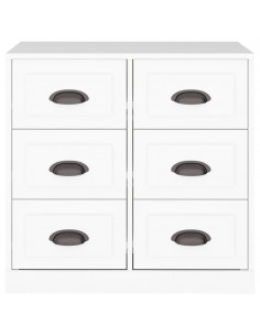 Credenza Bianca 70x35,5x67,5 cm in Legno Multistrato