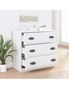 Credenza Bianca 70x35,5x67,5 cm in Legno Multistrato