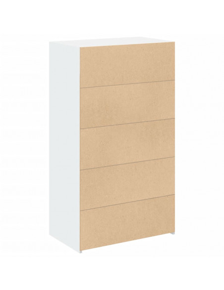 Credenza Bianca 70x41x124 cm in Legno Multistrato