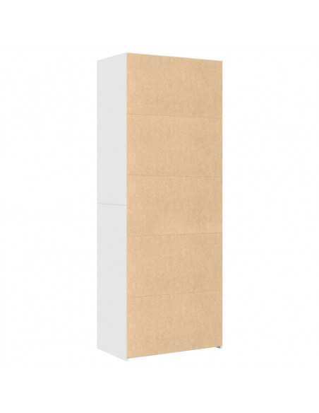 Credenza Bianca 70x41x185 cm in Legno Multistrato