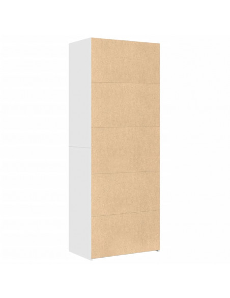 Credenza Bianca 70x42,5x185 cm in Legno Multistrato