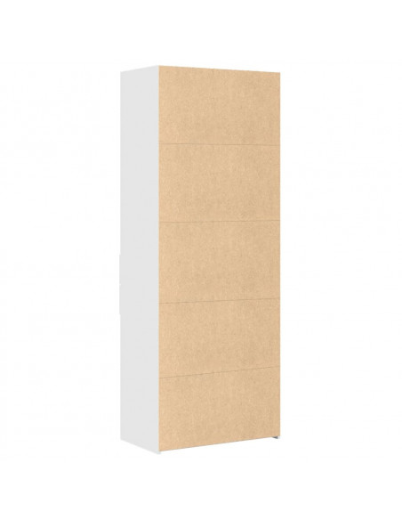 Credenza Bianca 70x42,5x185 cm in Legno Multistrato