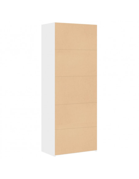 Credenza Bianca 70x42,5x185 cm in Legno Multistrato