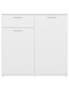 Credenza Bianca 80x36x75 cm in Legno Multistrato