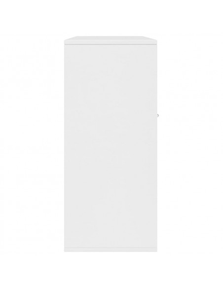 Credenza Bianca 88x30x70 cm in Legno Multistrato