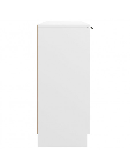 Credenza Bianca 90,5x30x70 cm in Legno Multistrato