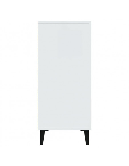 Credenza Bianca 90x34x80 cm in Legno Multistrato