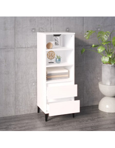 Credenza Bianco 40x36x110 cm in Legno Multistrato