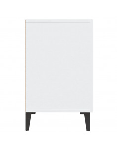 Credenza Bianco Lucido 100x36x60 cm in Legno Multistrato