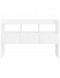 Credenza Bianco Lucido 105x30x70 cm in Legno Multistrato
