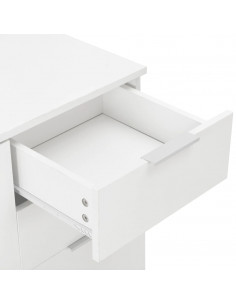 Credenza Bianco Lucido 107x35x80,5 cm