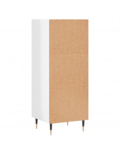Credenza Bianco Lucido 34,5x32,5x90 cm in Legno Multistrato