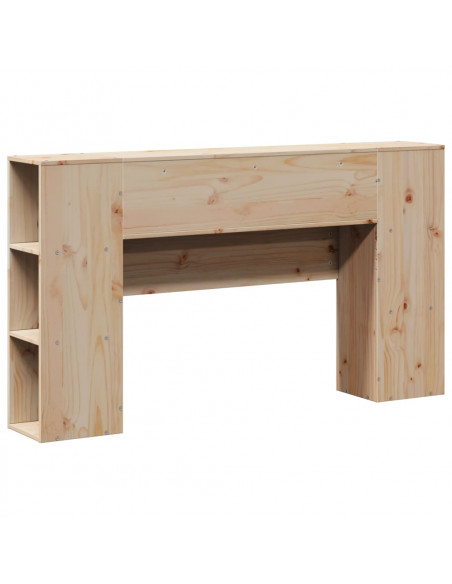 Testiera con Ripiani 160 cm in Legno Massello di Pino
