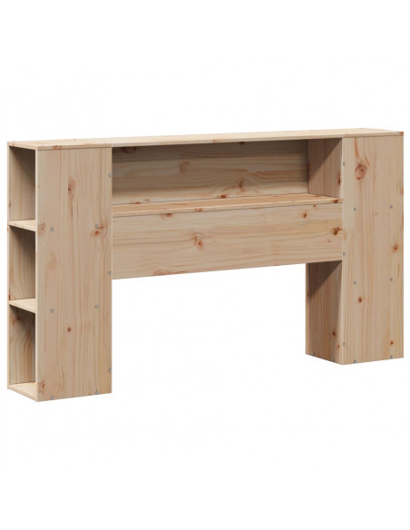 Testiera con Ripiani 160 cm in Legno Massello di Pino