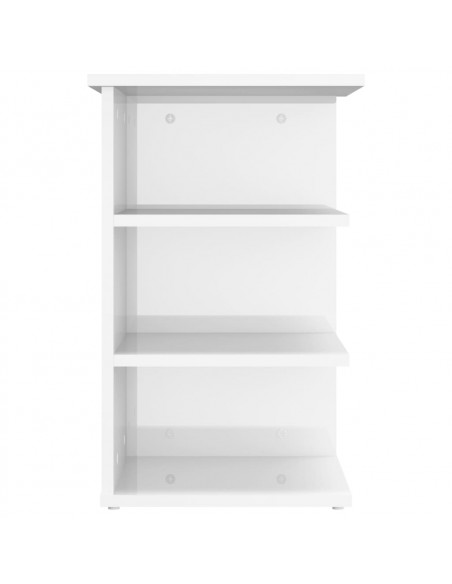 Credenza Bianco Lucido 35x35x55 cm in Legno Multistrato