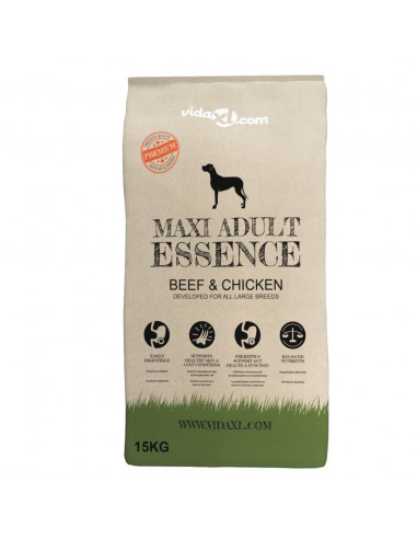 Cibo Premium Cani Maxi Adult Essence Beef & Chicken 2 pz 30kg