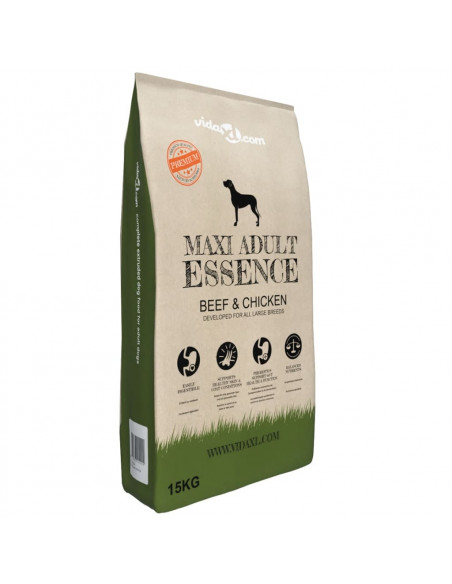 Cibo Premium Cani Maxi Adult Essence Beef & Chicken 2 pz 30kg