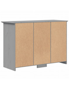 Credenza BODO 115,5x44x80 cm in Legno Massello di Pino Grigio