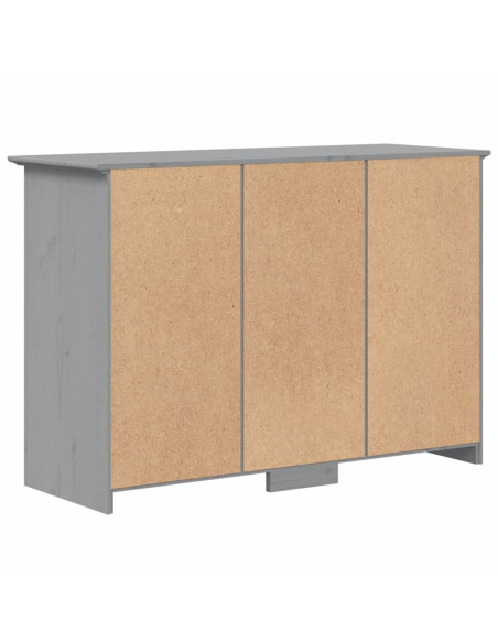 Credenza BODO 115,5x44x80 cm in Legno Massello di Pino Grigio