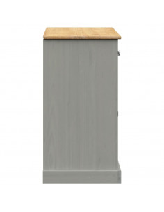 Credenza Cassetti VIGO 113x40x75 cm Legno Massello Pino Grigio